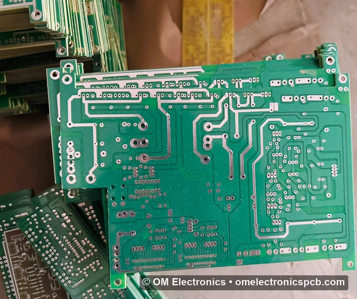 Bare single layer PCB prototypes fabricated at OM Electronics, PCB manufacturer in Mohali Punjab India